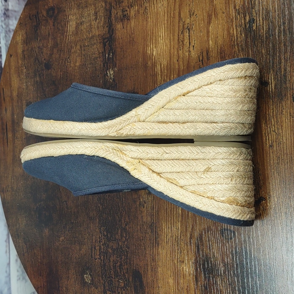 Chadwick's Canvas Espadrille Wedge Heel Mules - Picture 10 of 12
